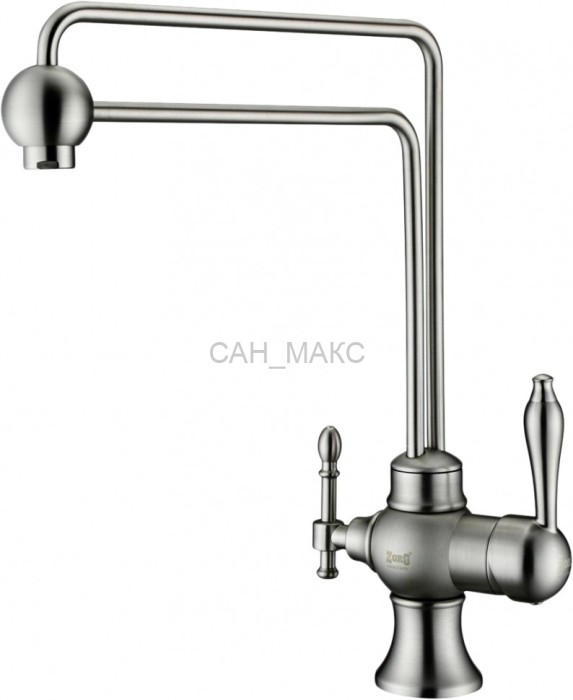 Смеситель для кухонной мойки ZORG Sanitary  (ZR 345 YF STEEL)