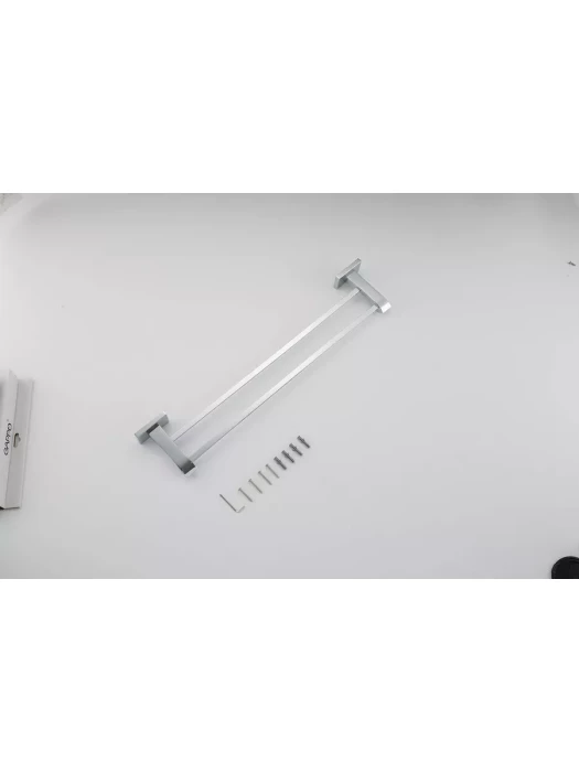 Полотенцедержатель Gappo G0709 для ванной, двойной, латунь, оружейная сталь