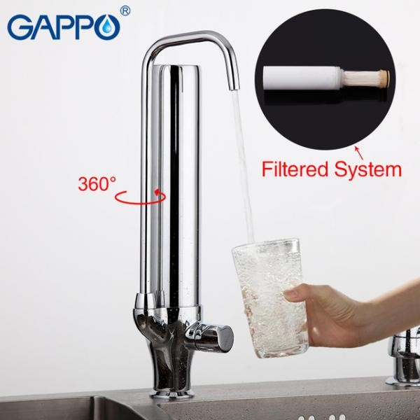 Смеситель для кухни с фильтром Gappo G4352