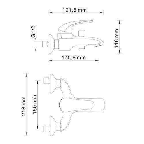 Смеситель для ванны Wasserkraft 2801