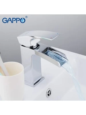 Смеситель для раковины низкий Gappo G1007-20, латунь, в цвете хром