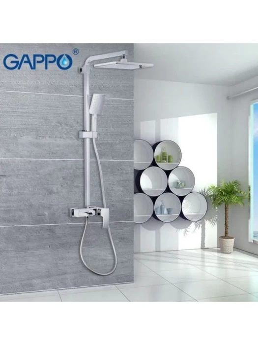 Душевая система Gappo G2407-30 Jacob, латунь, в цвете белый/хром