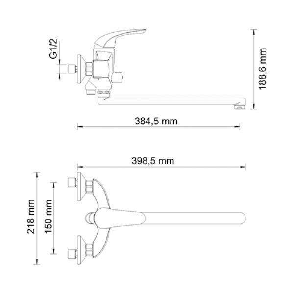 Смеситель для ванны Wasserkraft 2802L