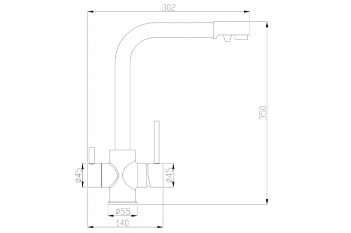 Смеситель для кухни ZORG Steel Hammer (SH 552 BLACK BR)