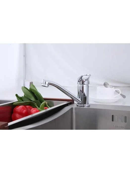 Смеситель Frap F4513-2, для кухни, поворотный излив, с гибкой подводкой, хром