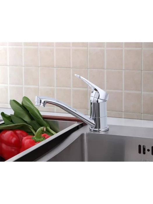 Смеситель Frap F4513-2, для кухни, поворотный излив, с гибкой подводкой, хром