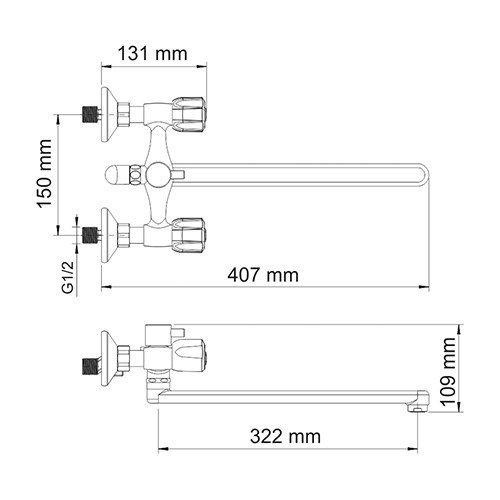 Смеситель для ванны Wasserkraft 2902L