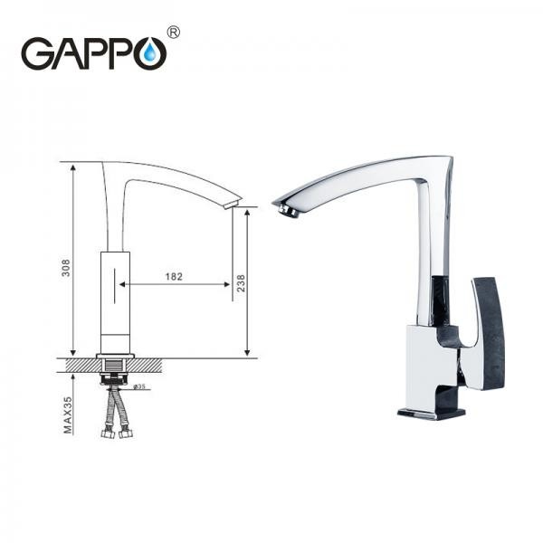 Смеситель для кухни  Gappo G4007