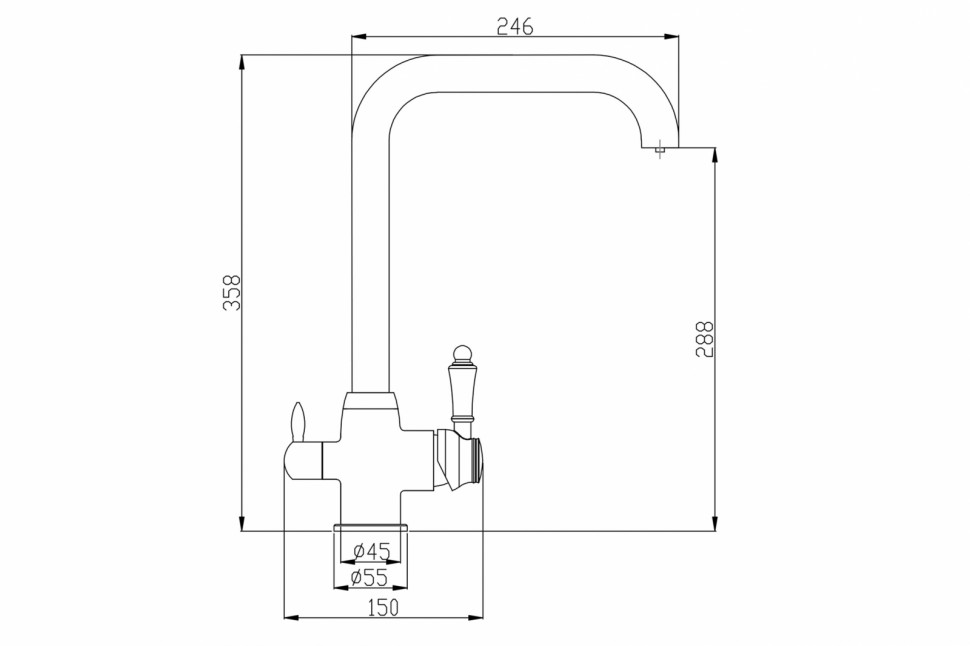 Смеситель для кухни ZORG Steel Hammer (SH 725 CR)