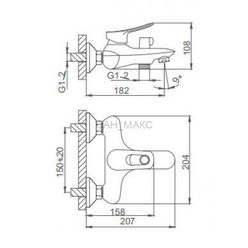 Смеситель для ванны Frud R32113