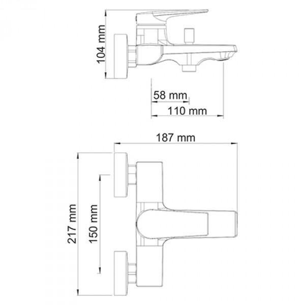 Смеситель для ванны Wasserkraft 3201
