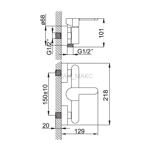 Смеситель для душа IDDIS Renior (RENSB00I03)