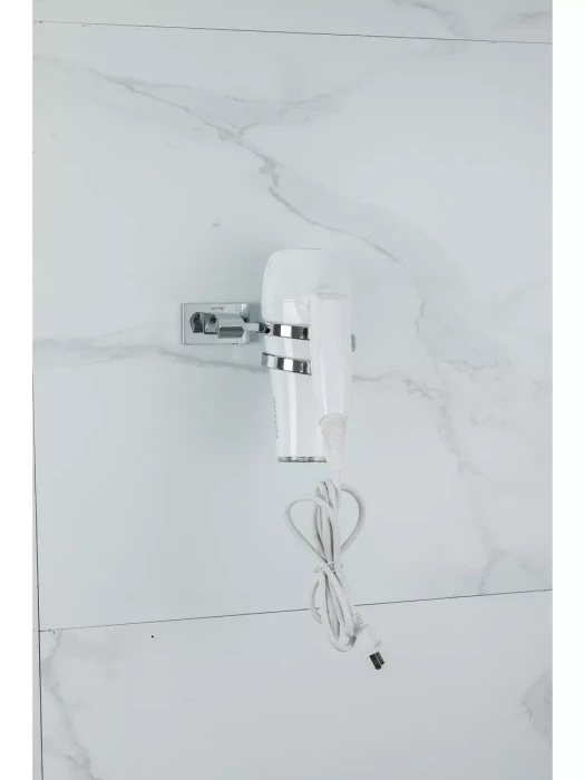 Держатель Gappo G0728 для фена, настенный, латунь, серебристый