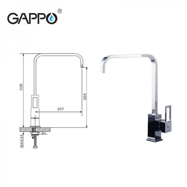 Смеситель для кухни Gappo G4040
