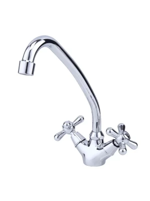 Смеситель для кухни Frap F4125, вентильный, поворотный излив, хром