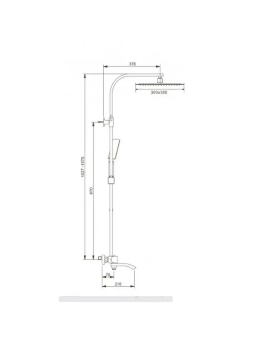 Душевая система GAPPO G2407-60, с термостатом, черный матовый, латунь