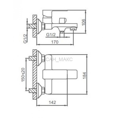 Смеситель для ванны Frud R32131