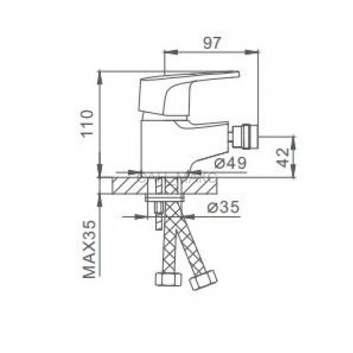 Смеситель для биде Frap F5050