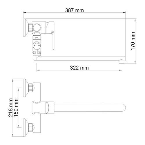 Смеситель для ванны Wasserkraft 3702L