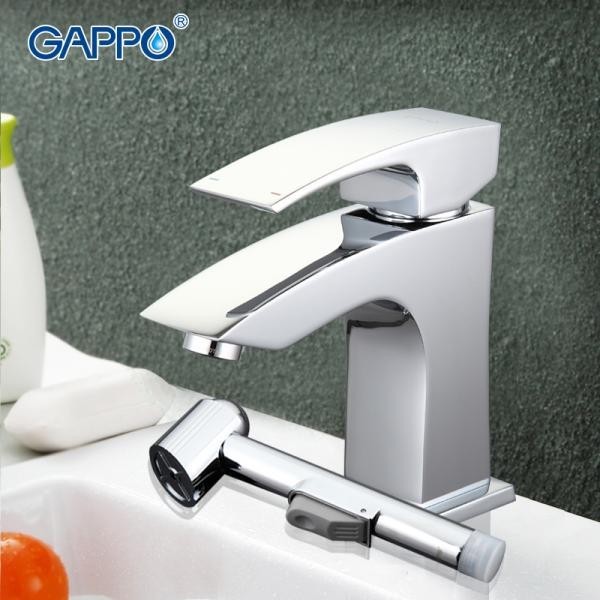 Смеситель для раковины с гигиенической лейкой Gappo G1207