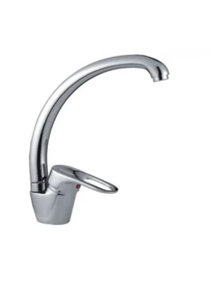 Смеситель для кухни Frap F4128-B, поворотный, однорычажный, хром