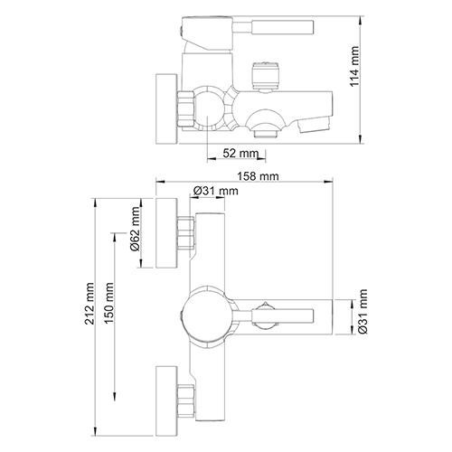 Смеситель для ванны Wasserkraft 4101