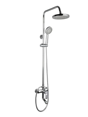 Душевая стойка со смесителем Frap F2418 с тропическим душем, хром