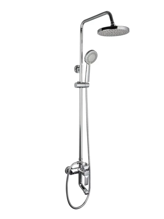 Душевая стойка со смесителем Frap F2418 с тропическим душем, хром