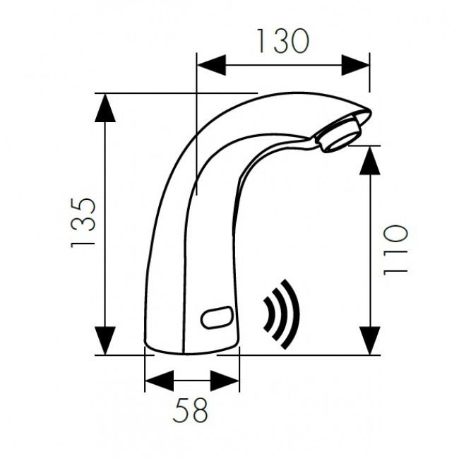 Смеситель для раковины KAISER Sensor (38411)
