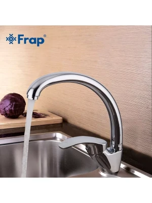 Смеситель для кухни Frap F4136-B, однорычажный, поворотный излив, хром