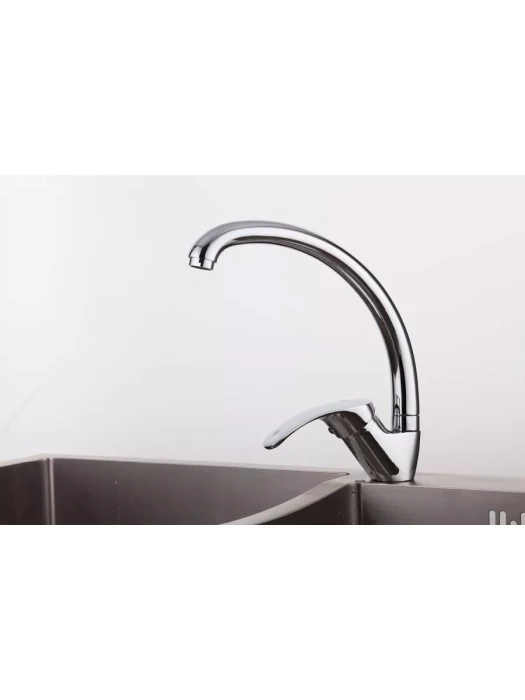 Смеситель для кухни Frap F4136-B, однорычажный, поворотный излив, хром