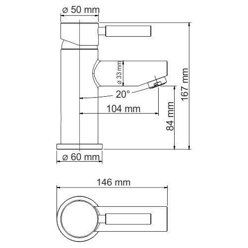 Смеситель термостатический для раковины Wasserkraft 4103Thermo