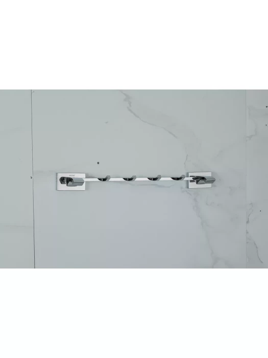 Вешалка Gappo G0716-40 настенная, с четырьмя крючками, латунь, хром