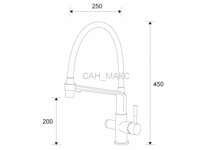 Смеситель для кухни под фильтр ZORG Zorg Sanitary (ZR 343-8 YF)