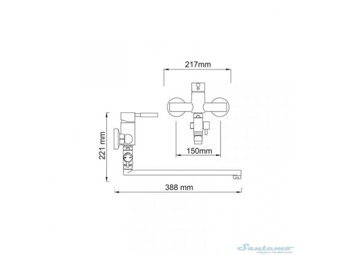 Смеситель для ванны Wasserkraft 4202L
