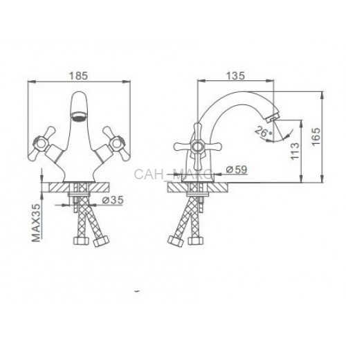 Смеситель для раковины Frap F10732-B