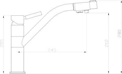 Смеситель для кухонной мойки ZORG Sanitary  (ZR 401 KF  SATIN)