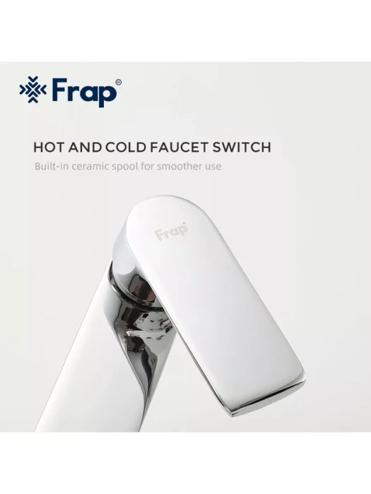 Смеситель для раковины Frap F1071-2, однорычажный, латунь, хром