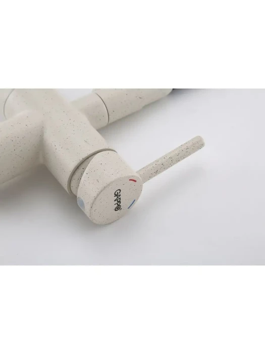 Смеситель для кухни Gappo G4398-81 однорычажный, латунь, белый, черный