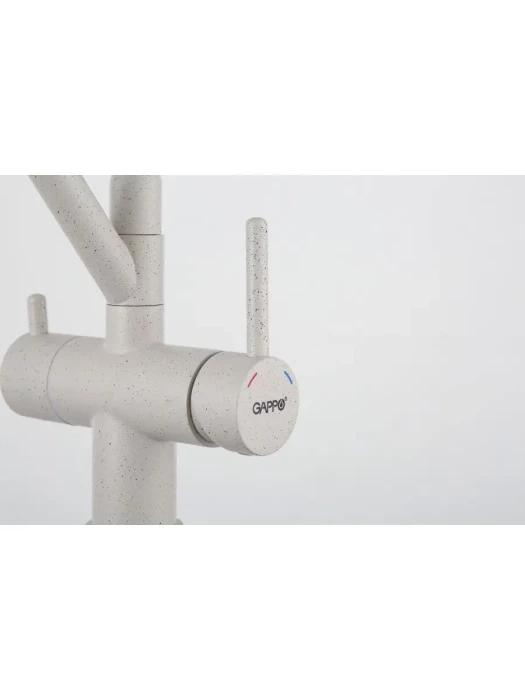Смеситель для кухни Gappo G4398-81 однорычажный, латунь, белый, черный