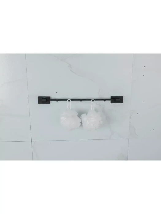 Вешалка Gappo G0716-56 настенная, с пятью крючками, латунь, черный матовый