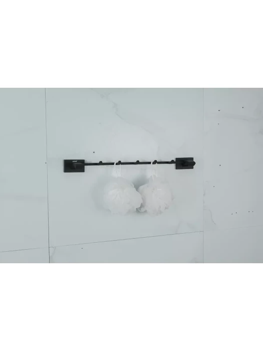 Вешалка Gappo G0716-56 настенная, с пятью крючками, латунь, черный матовый