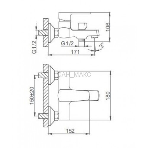Смеситель для ванны Frud R32303