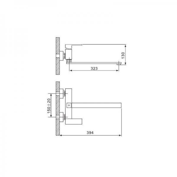 Смеситель для ванны Gappo G2239