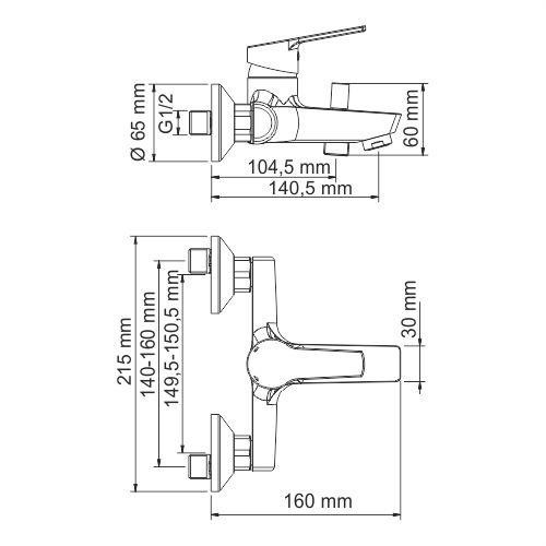 Смеситель для ванны Wasserkraft 4401