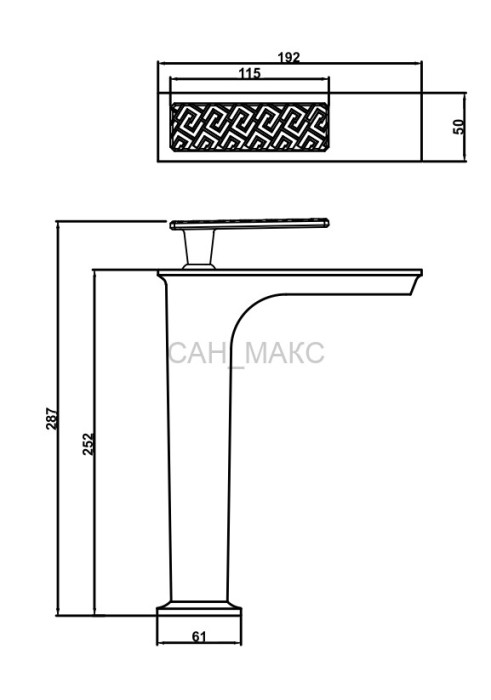 Смеситель для раковины Antik Duo 010202 Br
