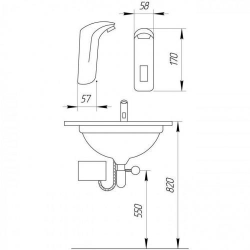 Смеситель для раковины сенсорный Frap F511-1