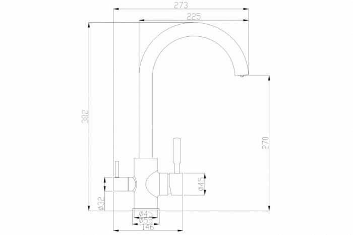 Смеситель для кухни ZORG Steel Hammer (SH 713 BLACK BR)