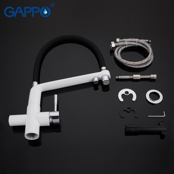 Смеситель для кухни с гибким изливом с подключением к фильтру Gappo G4398-9