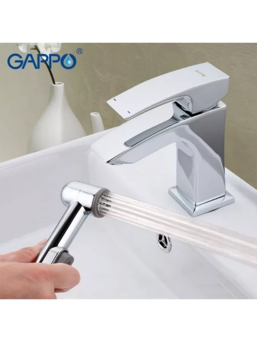 Смеситель для раковины GAPPO G1207 с гигиеническим душем, латунь, хром